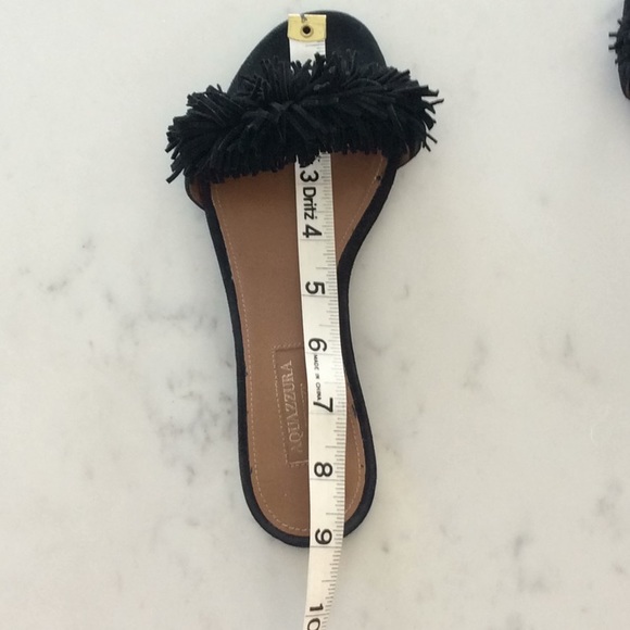 AQUAZZURA FRINGE SUEDE SLIDES 5 - Picture 7 of 7
